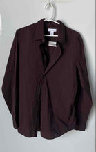 Load image into Gallery viewer, Calvin Klein Mens Purple Long Sleeve Collared Button-Up Shirt Size M