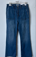 Load image into Gallery viewer, Loft Womens Blue High Rise Denim Pockets Stretch Flared Leg Jeans Size 26 W/Tag