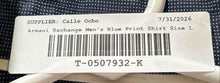 Load image into Gallery viewer, Armani Exchange Mens Blue Dotted Print Regular Fit Button-Up Shirt Size L
