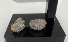Load image into Gallery viewer, Authentic Swarovski Women's Gold-Tone Pavé Clip-On Earrings