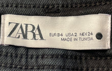 Load image into Gallery viewer, Zara Womens Black Denim Pockets Raw Hem Wide-Leg Jeans Pants Size 2 With Tag