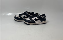 Load image into Gallery viewer, Nike Toddler Boys Dunk Low White Black Leather Round Toe Sneakers Shoes Size 9C