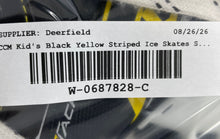 Load image into Gallery viewer, CCM Kids Super Tacks 9350 Black Yellow Lace-Up Hockey Ice Skates Size 12