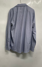 Load image into Gallery viewer, Nautica Mens Blue White Check Slim Fit Long Sleeve Dress Shirt Size L 16-16.5