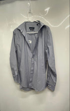 Load image into Gallery viewer, Tommy Hilfiger Mens Blue Pinstripe Stretch Athletic Fit Dress Shirt Size 15 1/2