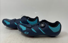 Load image into Gallery viewer, Giro Womens Savix Blue 3-Bolt SPD-SL Clip-In Low Top Cycling Shoes Size EUR 40