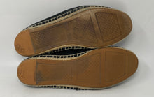Load image into Gallery viewer, Authentic Tory Burch Womens Poppy Black Espadrille Flats Size 10.5M Damaged Worn