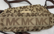 Load image into Gallery viewer, Michael Kors Womens Brown Signature Print Adjustable Strap Crossbody Bag
