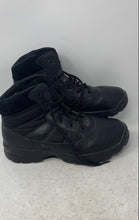 Load image into Gallery viewer, Magnum Mens Black Faux Leather Round Toe Lace-Up Ankle Combat Boots Size 10.5