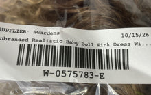 Load image into Gallery viewer, Unbranded Curly Brown Hair Realistic Baby Doll In Pink Dress With Accessories