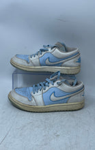Load image into Gallery viewer, Nike Womens Air Jordan 1 Low SE DV1299-104 White Blue Sneakers Shoes Size 7.5