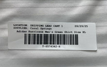 Load image into Gallery viewer, Adidas Mens White Striped Miami Hurricanes NCAA Golf Polo Shirt Size XL