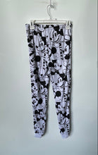 Load image into Gallery viewer, Disney Womens White Black Mickey Mouse Print Pull-On Jogger Leggings Size 16