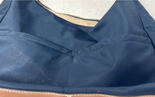Load image into Gallery viewer, Calvin Klein Womens Blue Brown Outer Pockets Adjustable Strap Shoulder Bag