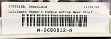 Load image into Gallery viewer, Lululemon Womens Purple Elastic Waist Drawstring Athletic Shorts Size 4