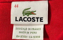Load image into Gallery viewer, Lacoste Womens Red Short Sleeve Collared Regular Fit Polo Shirt Size 44