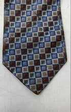 Load image into Gallery viewer, Serica Mens Multicolor Gridded Geometric Print Silk Adjustable Pointed Tie