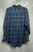Load image into Gallery viewer, Tommy Hilfiger Mens Blue Yellow Plaid Cotton Button-Up Shirt Size Medium