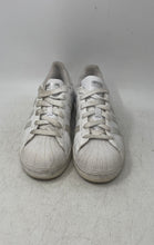 Load image into Gallery viewer, Adidas Girls Superstar H04019 White Gray Lace-Up Low Top Sneakers Shoes Size 5.5