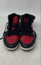 Load image into Gallery viewer, Nike Boys Air Jordan 1 Mid 640734-079 Black Red Lace-Up Sneaker Shoes Size 13C