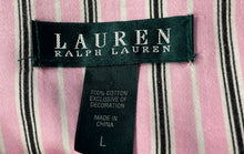 Load image into Gallery viewer, Lauren Ralph Lauren Mens Pink Striped Cotton Long Sleeve Button-Up Shirt Size L