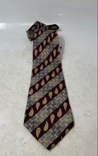 Load image into Gallery viewer, Perry Ellis Mens Brown And Gray Printed Adjustable Formal Pointed Tie One Size
