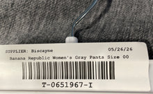 Load image into Gallery viewer, Banana Republic Womens Gray Flat Front Pockets Stretch Dress Pants Size 00