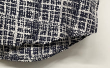Load image into Gallery viewer, Theory Womens Sinaclaire Navy Blue White Abstract Plaid Silk Blouse Top Size S