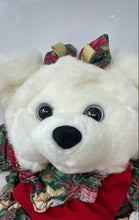 Load image into Gallery viewer, Dan Dee Multicolor Floral Holly Berry 1995 Teddy Bear Stuffed Animal Plush Toy
