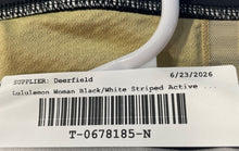 Load image into Gallery viewer, Lululemon Womens Black White Striped Scoop Neck Activewear Sports Bra Size 8