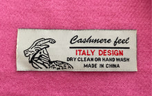 Load image into Gallery viewer, Cashmere Feel Italy Design Womens Pink Tassel Rectangular Scarf