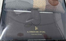 Load image into Gallery viewer, London Fog Womens Brown Plaid Scarf Wallet & Keychain 3-In-1 Gift Set Sealed