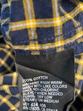 Load image into Gallery viewer, Nautica Mens Black Yellow Plaid Cotton Long Sleeve Button-Up Shirt Size M