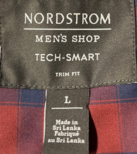 Load image into Gallery viewer, Nordstrom Mens Blue Red Plaid Tech-Smart Trim Fit Long Sleeve Button-Up Shirt L