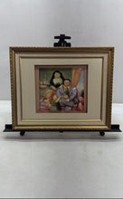 Load image into Gallery viewer, Portrait Family Scene Matted Gold-Tone Collectible Home Decor Picture Frame