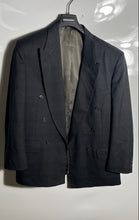 Load image into Gallery viewer, Cellini Uomo Italy Mens Black Plaid Double-Breasted Six-Button Blazer Size 40S