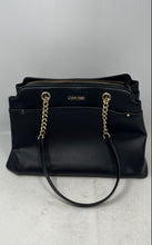 Load image into Gallery viewer, Calvin Klein Women's Black Chain Double Handle Zip Top Tote Handbag