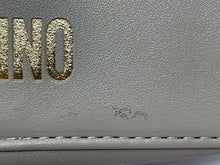 Load image into Gallery viewer, Moschino Womens Gray Detachable Strap Zipper Cosmetic Bag Stained