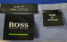 Load image into Gallery viewer, Hugo Boss Mens Blue Heather Cotton Short Sleeve Slim Fit Golf Polo Shirt Size XL