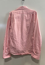 Load image into Gallery viewer, Abercrombie & Fitch Mens Pink White Striped Long Sleeve Button-Up Shirt Size M