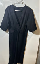 Load image into Gallery viewer, Zara Womens Black Short Sleeve Surplice Neck Regular Fit One-Piece Jumpsuit Sz S