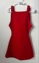 Load image into Gallery viewer, Zara Womens Red Sleeveless Cut Out Back Square Neck Mini Dress Size Medium