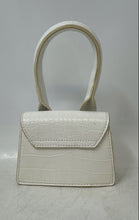 Load image into Gallery viewer, Womens White Animal Embossed Leather Top Handle Mini Satchel Purse