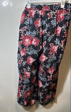Load image into Gallery viewer, Loft Womens Multicolor Floral Drawstring Wide-Leg Trouser Pants Size XL