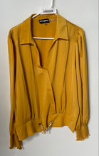 Load image into Gallery viewer, Karl Lagerfeld Womens Marigold Collared Long Sleeve Blouse Top Size XL