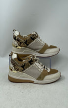 Load image into Gallery viewer, Michael Kors Womens Beige Leather Printed Lace-Up Sneaker Shoes Size 7.5M