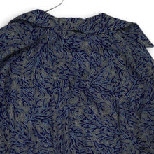 Load image into Gallery viewer, Michael Kors Womens Blue White Long Sleeve Button Front Blouse Top Size XL