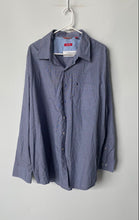 Load image into Gallery viewer, Izod Mens Blue White Micro-Check Long Sleeve Collared Button-Up Shirt Size XXL