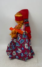 Load image into Gallery viewer, Red Headscarf Green Eyes Fashion Doll Collectible With A Colorful Floral Dress