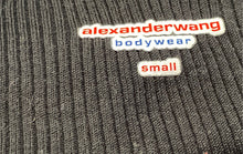 Load image into Gallery viewer, Alexander Wang Womens Black Ribbed Short Sleeve Crew Neck T-Shirt Size S